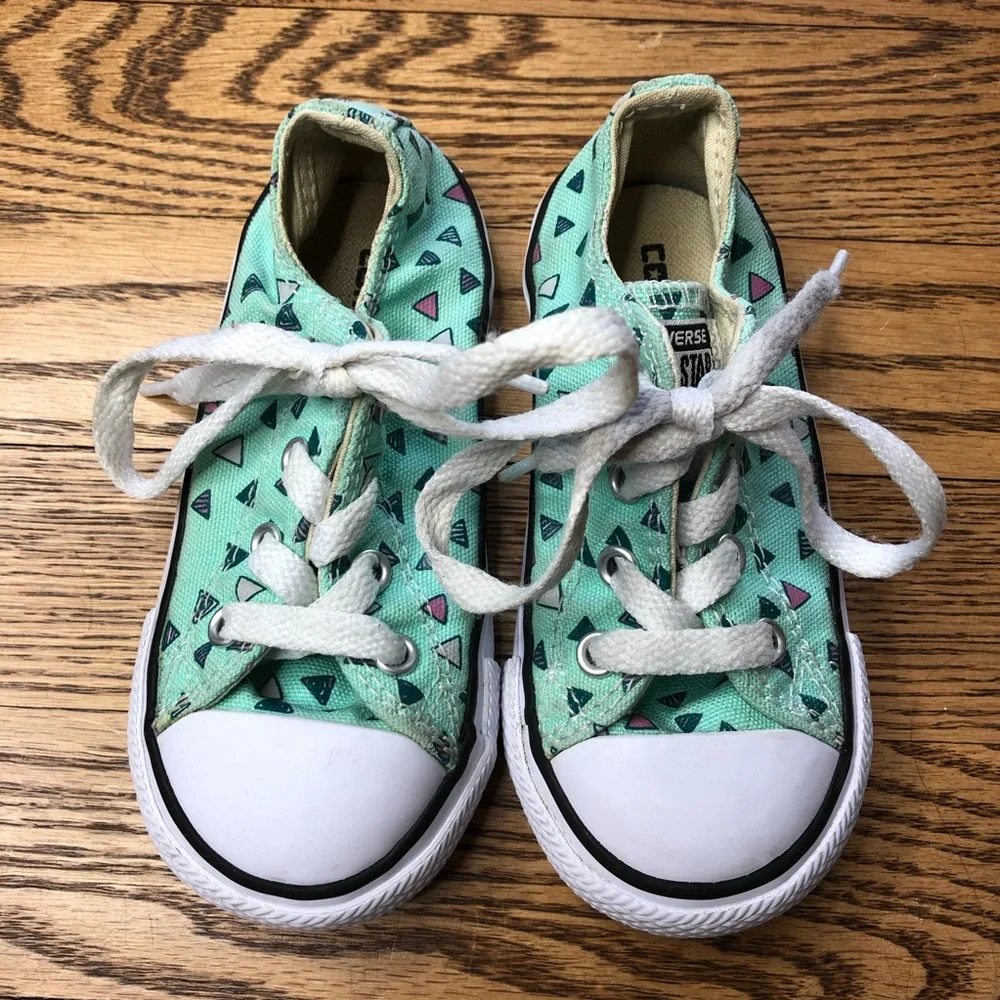 Converse Chuck Taylor All Star Sneakers Low Top Mint Triangles - Picture 7 of 7
